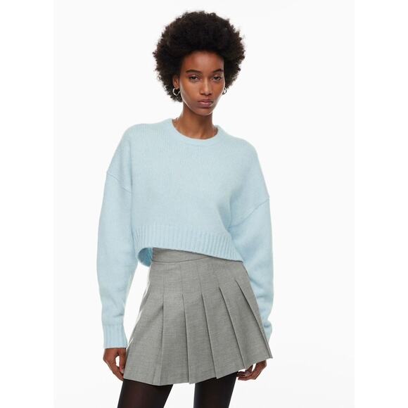 Aritzia Sunday Best Peggy Light Blue Merino Wool Blend Sweater NWOT - Picture 9 of 9